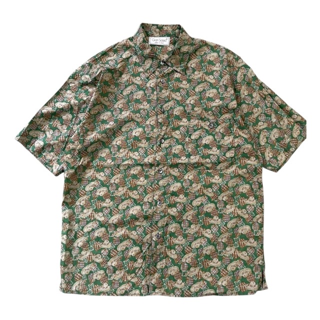 イタリア製 Gran Sasso 総柄シャツ