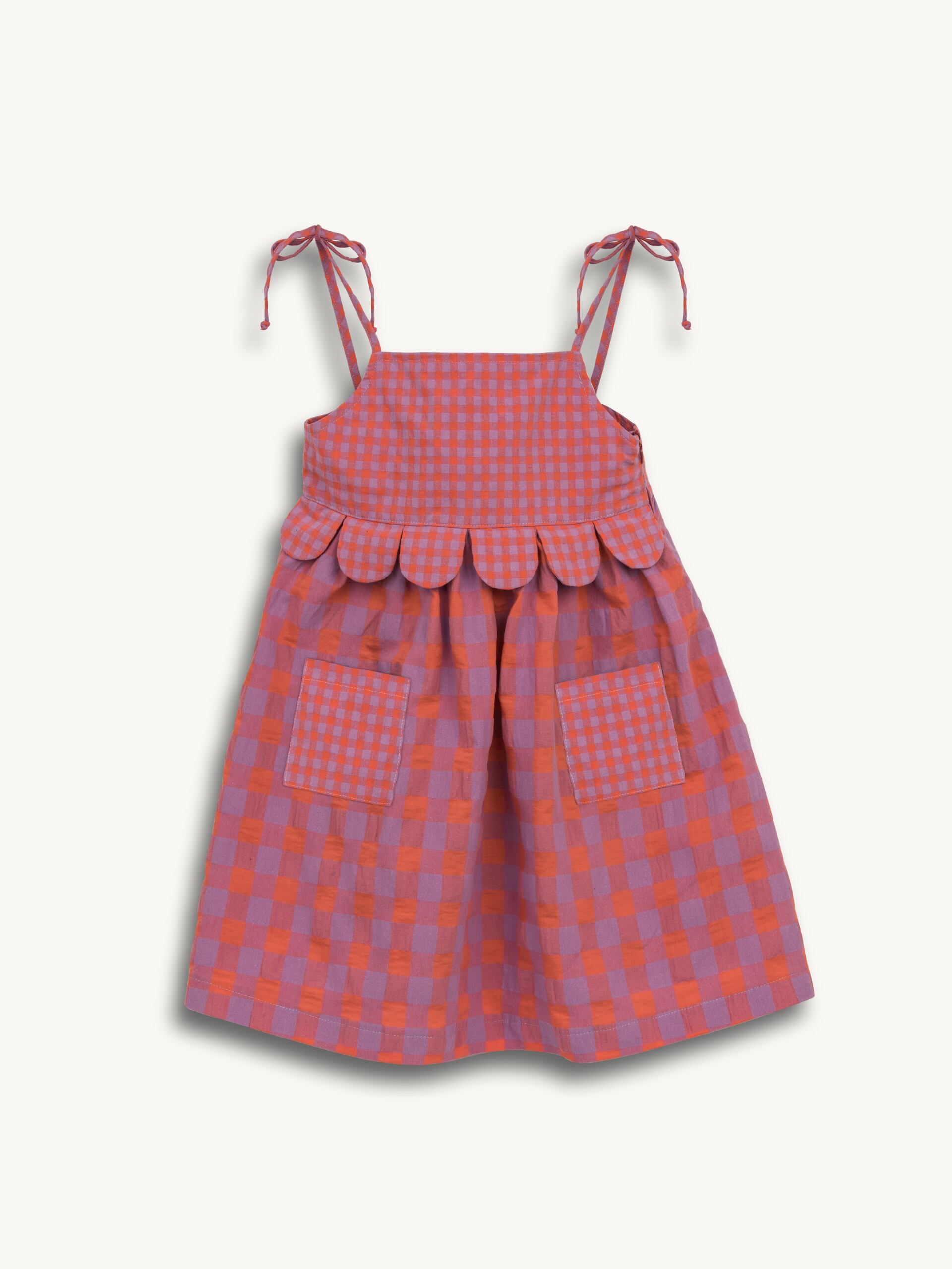 happymess】strap dress sorbet vichy | Koromo
