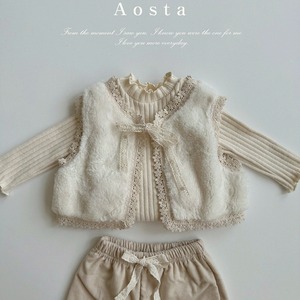 «sold out»«Aosta» lace open vest レースベスト