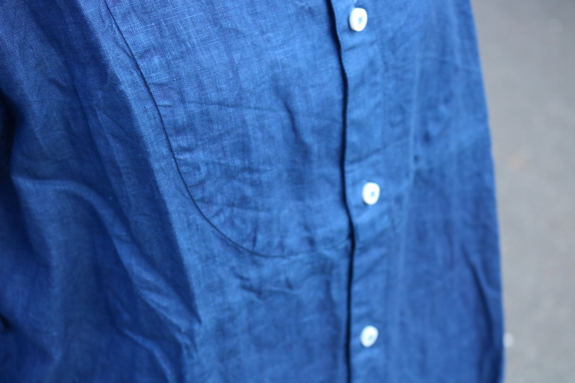 宝島染工 切替Bigシャツ Blue | Zakka so-la 宝島染工 切替Bigシャツ Blue | Zakka so-la