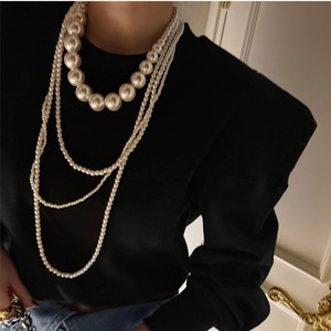 パワーショルダー スウェット トップス/3color 3412594