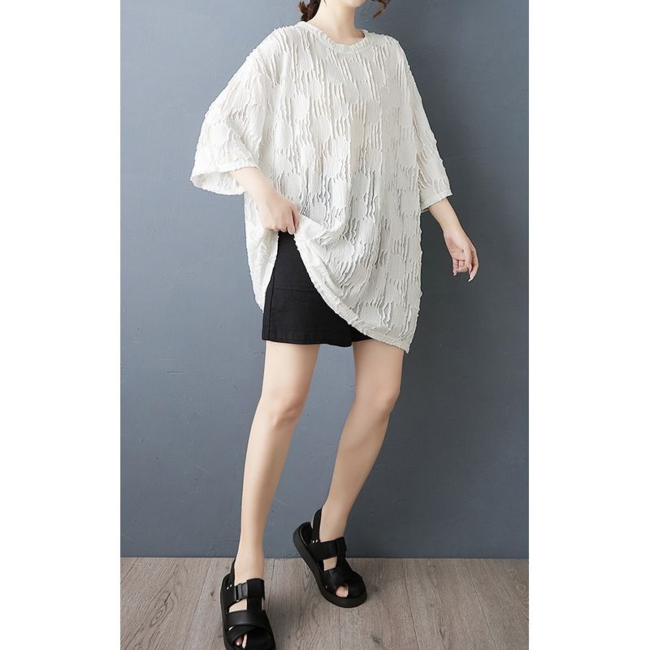 ホールデザイン ロング Tシャツ  30168