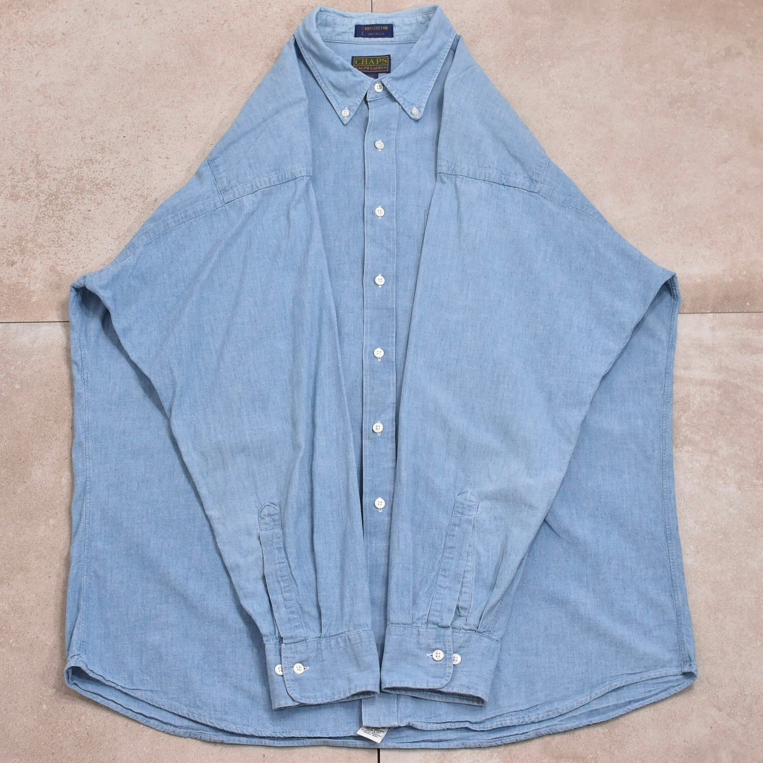 80s USA CHAPS RALPH LAUREN chambray shirt | 古着屋 grin days 80s USA CHAPS RALPH LAUREN chambray shirt | 古着屋 grin days