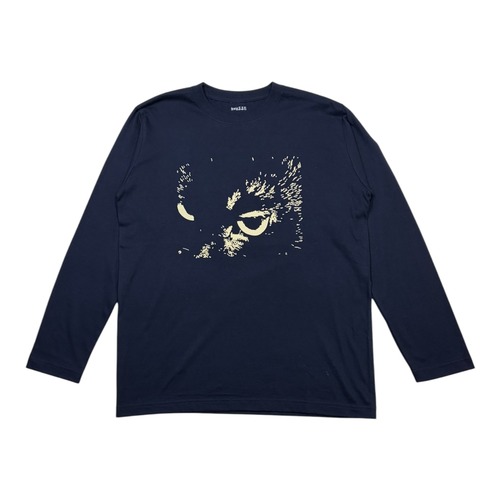 【HOUSSE】 Eyes L/S Tee (NAVY)〈国内送料無料〉
