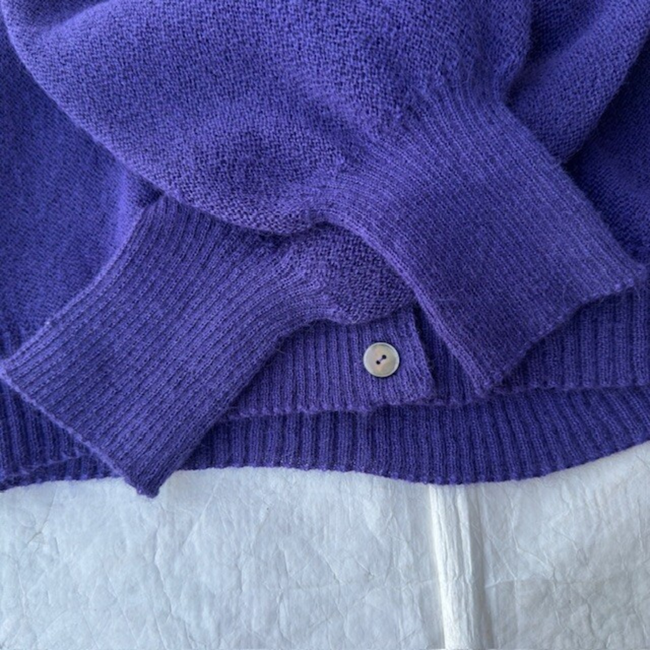 LEMMERMAYER アルパカ100% カーディガン パープル 60s 画像9