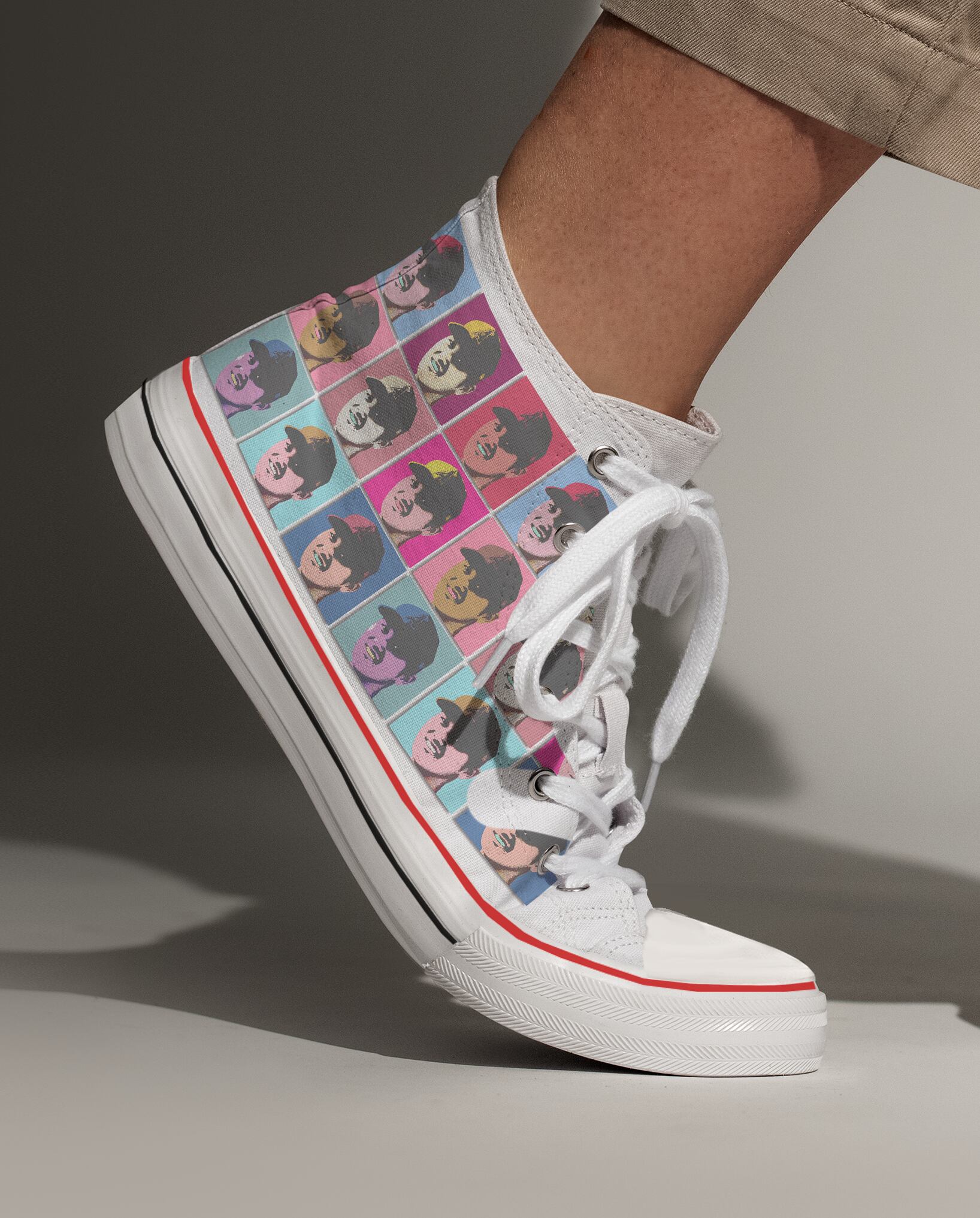 10足のみ エンジェルス 大谷翔平 スニーカー メンズ おしゃれ 白 ハイカット コンバース風 レアアイテム 23 24 25 26 27 Mol Art Club