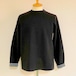 Switch Color Crew Neck Knit　Black