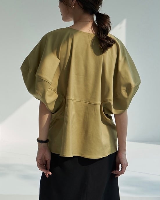 半袖バルーンスリーブトップス Ranun Blute