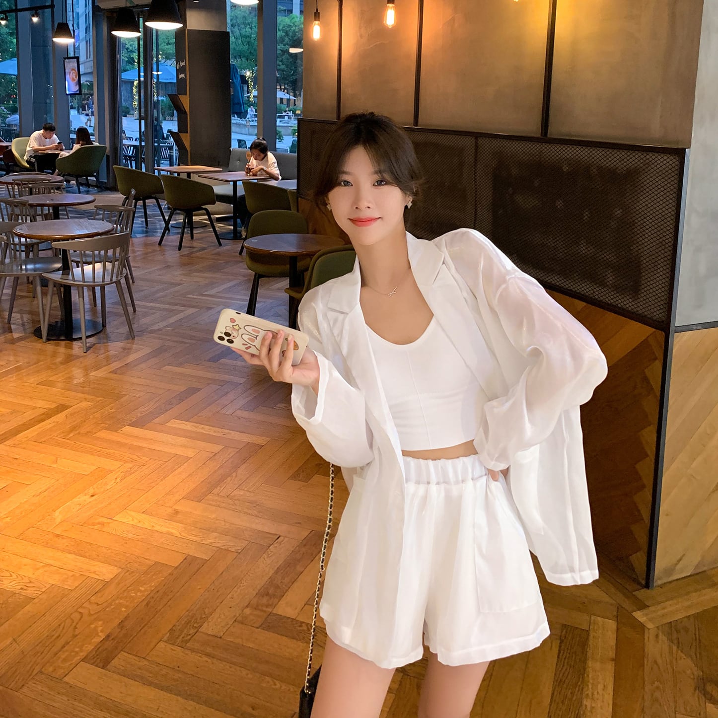 カジュアルサマーハイウェストウェストショーツ 夏物 ブルマー 6Du_Shop_Women59645378362