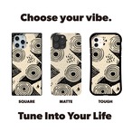 受注生産 iPhoneケース 生成り黒の同心円タリスマン｜魔除けシンボル TALM078A