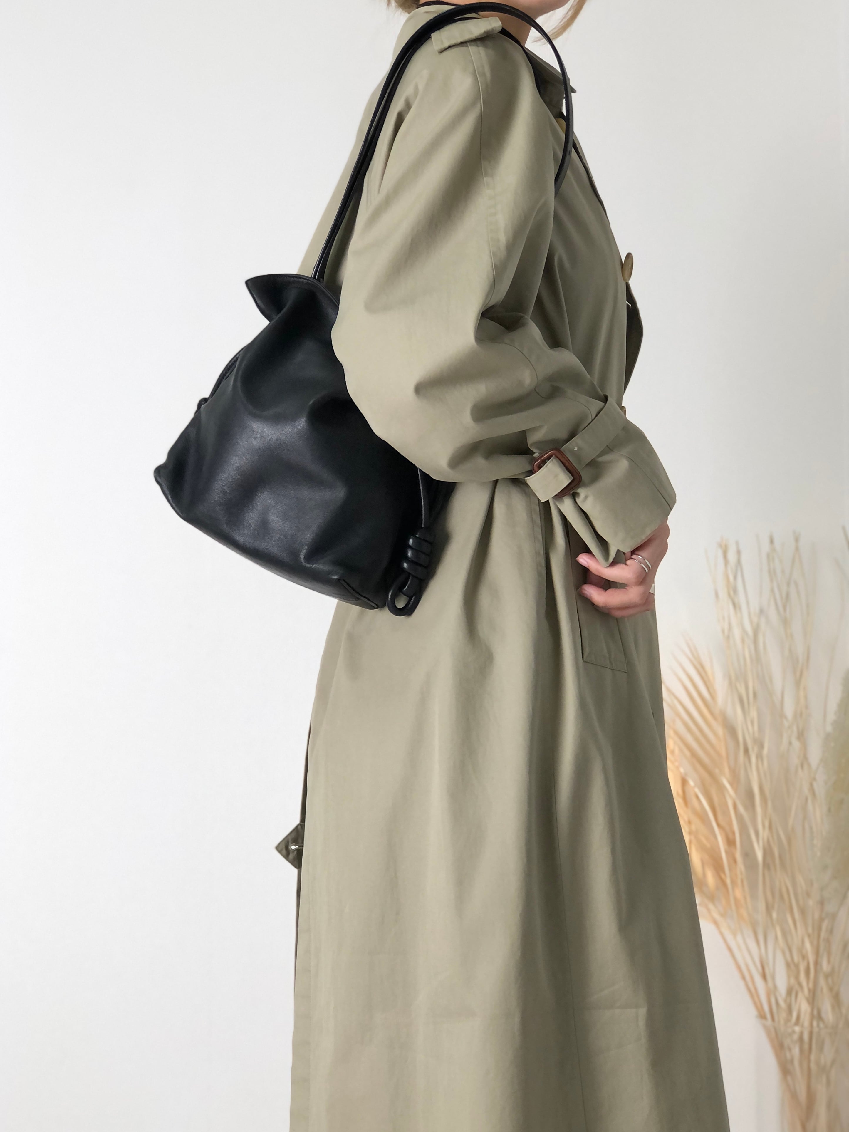 日本直送 名牌中古包 】LOEWE ロエベ フラメンコノット アナグラム 