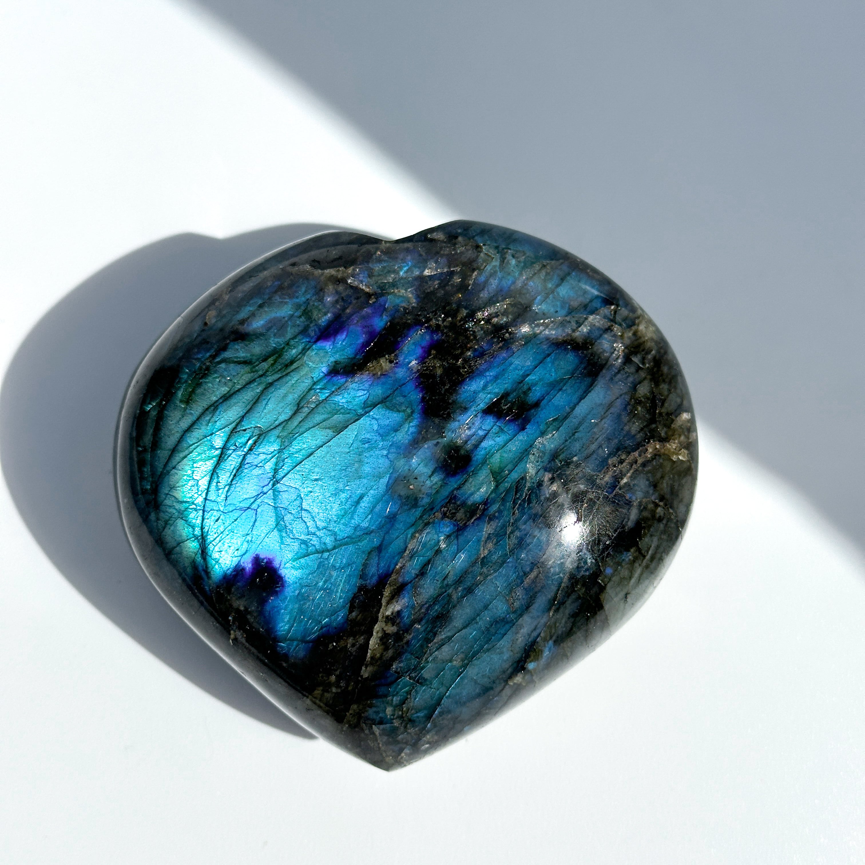 Big♡ラブラドライト ハート 03◇ Labradorite ◇天然石・鉱物・パワーストーン・インテリア