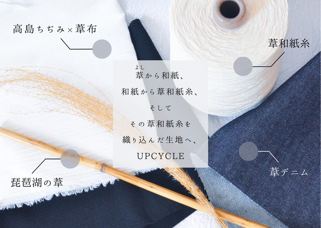 クロップドシャツ 高島ちぢみ ネイビー