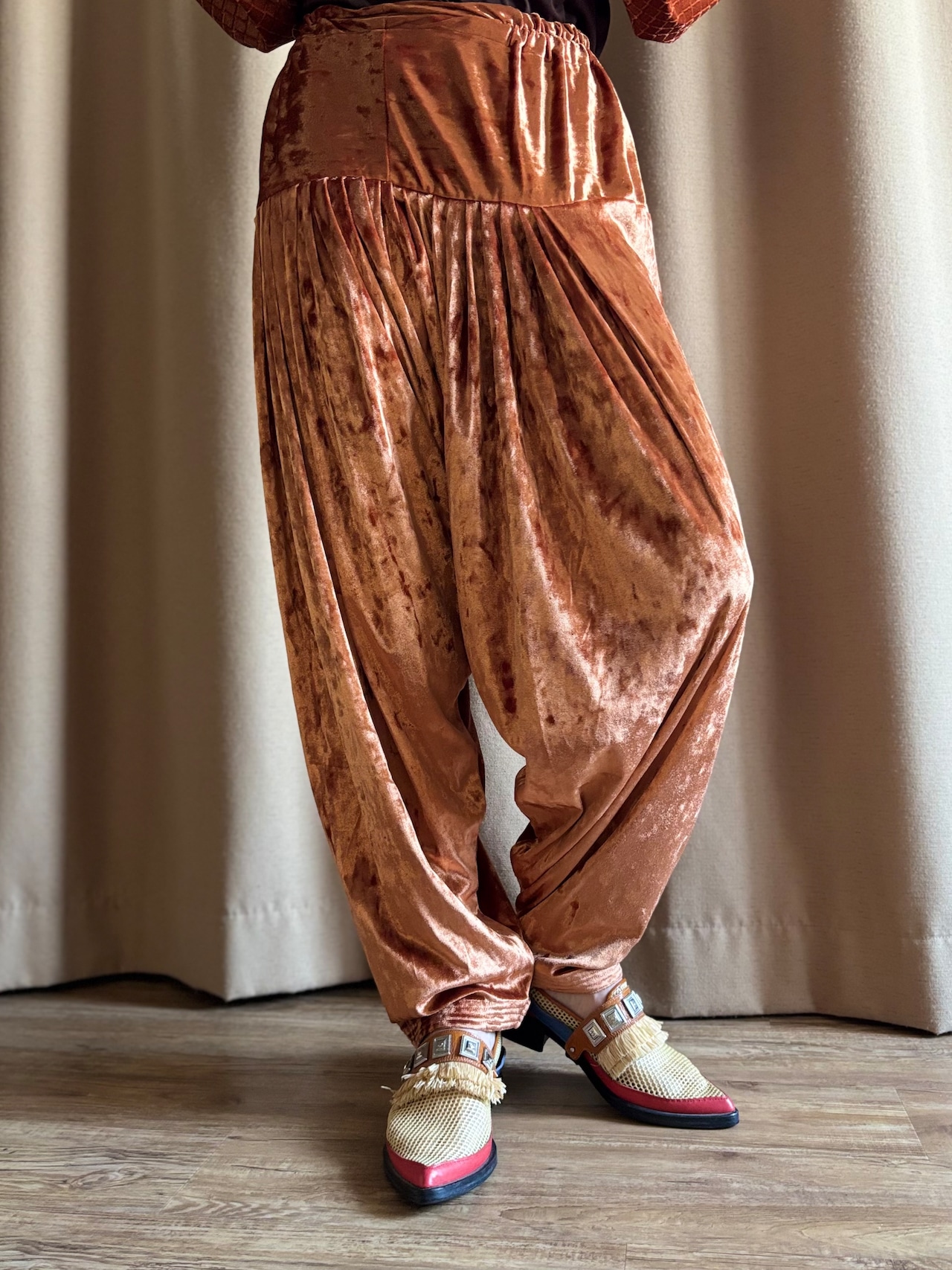 ethnic design velour set up-5095-1