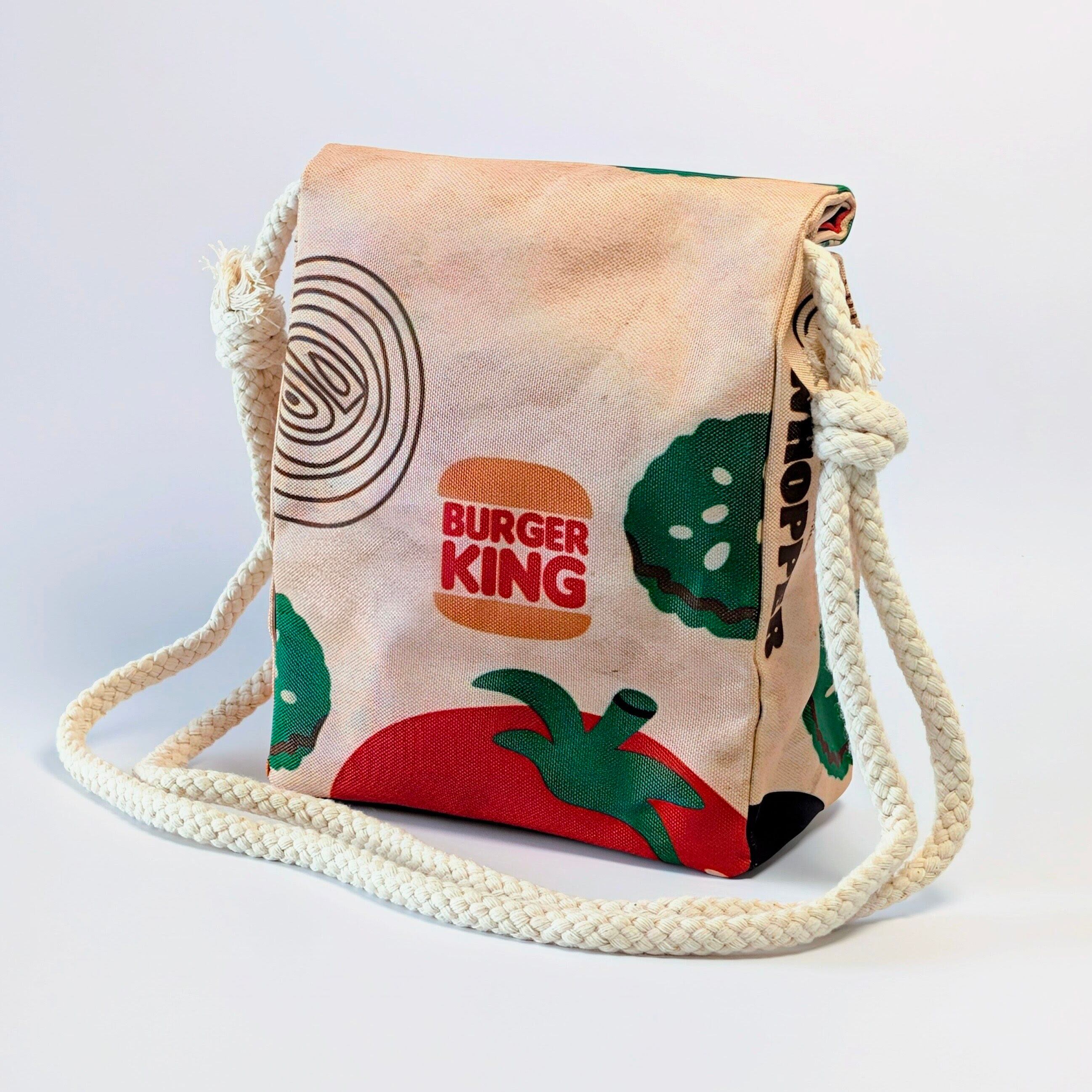 【 BURGER KING（バーガーキング）Vegetables】ロープショルダーバッグ＊紙袋風 / Food Bag 〚アメリカン雑貨 アメトイ〛