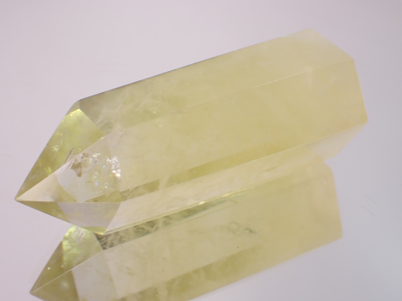 レモンクォーツ　オベリスク/シングルポイント　63.9g　[D2-14]