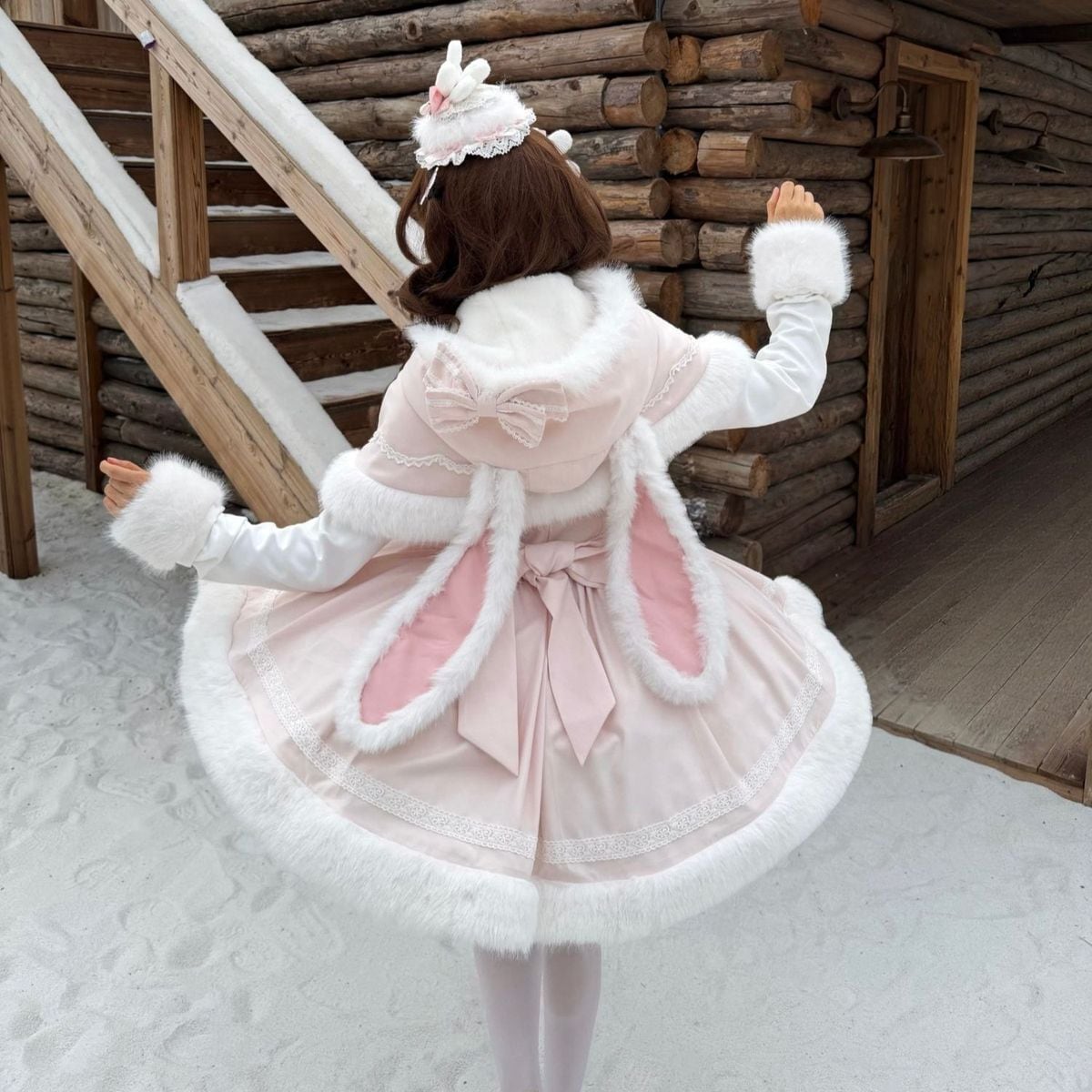 うさ耳ふわもこケープセットアップ：ワンピースセット | Maiden's Rêve