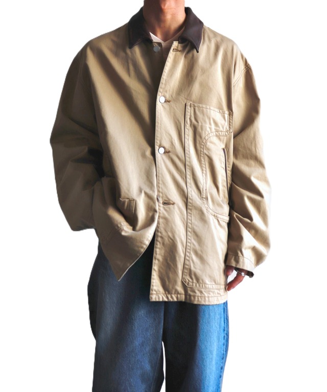 MATSUFUJI / M253-1412A / CONNECTED POCKETS DRILL JACKET (BEIGE)