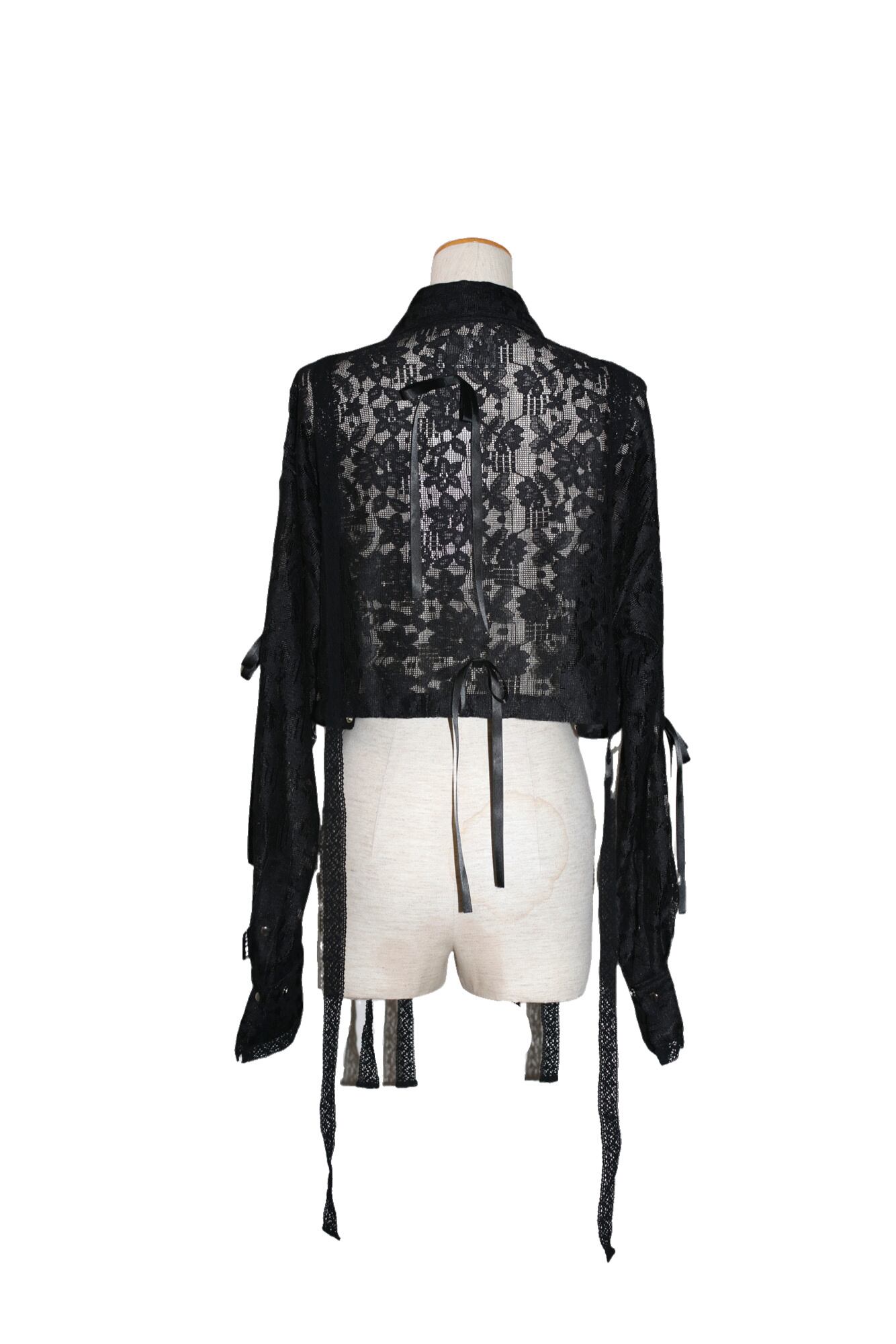 25SS】rurumu: lace detachable shirts (BLACK) rrm25SS-SH01 | IAAAM