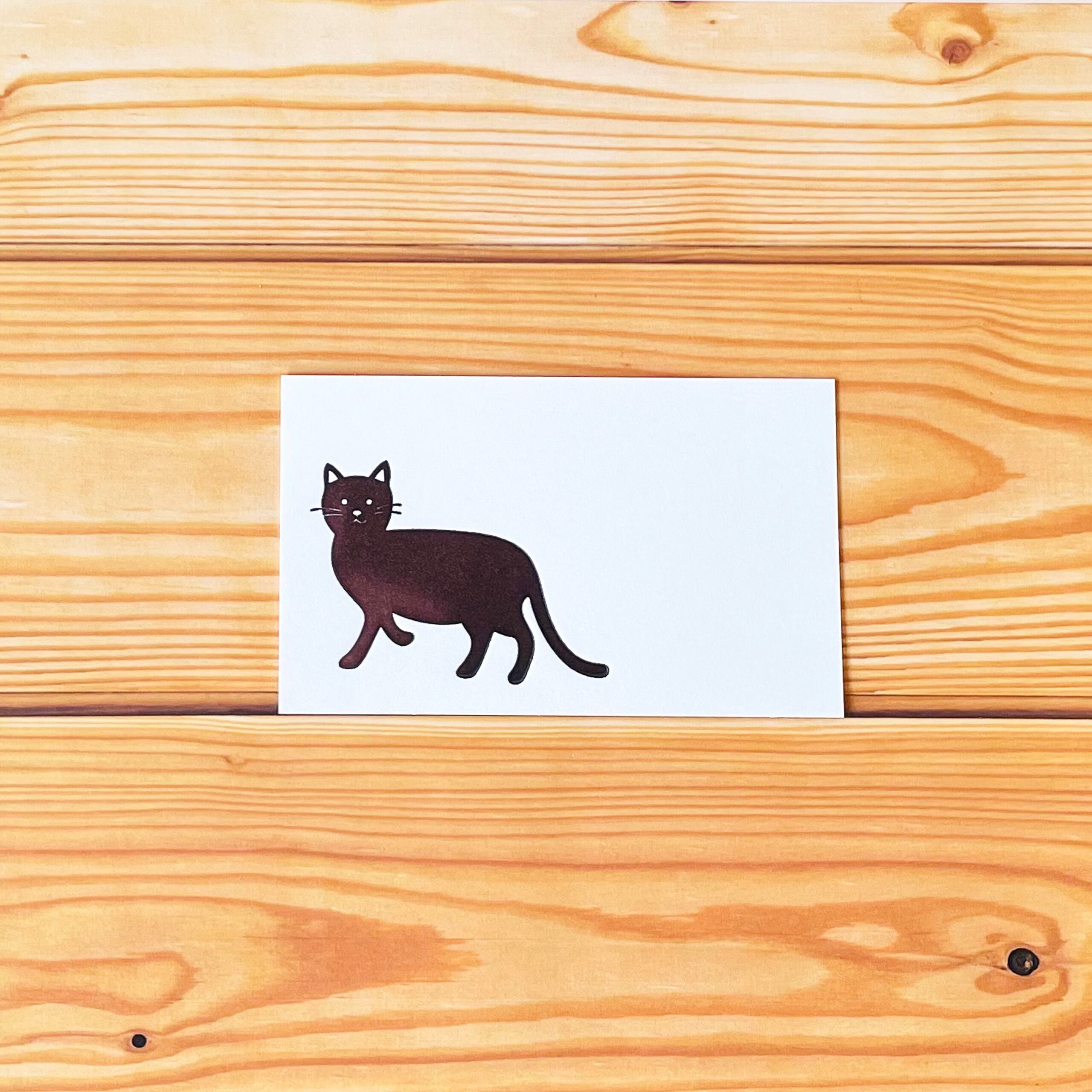 きまぐれ猫ちゃんの名刺サイズのメッセージカード 可愛い猫 自由な猫