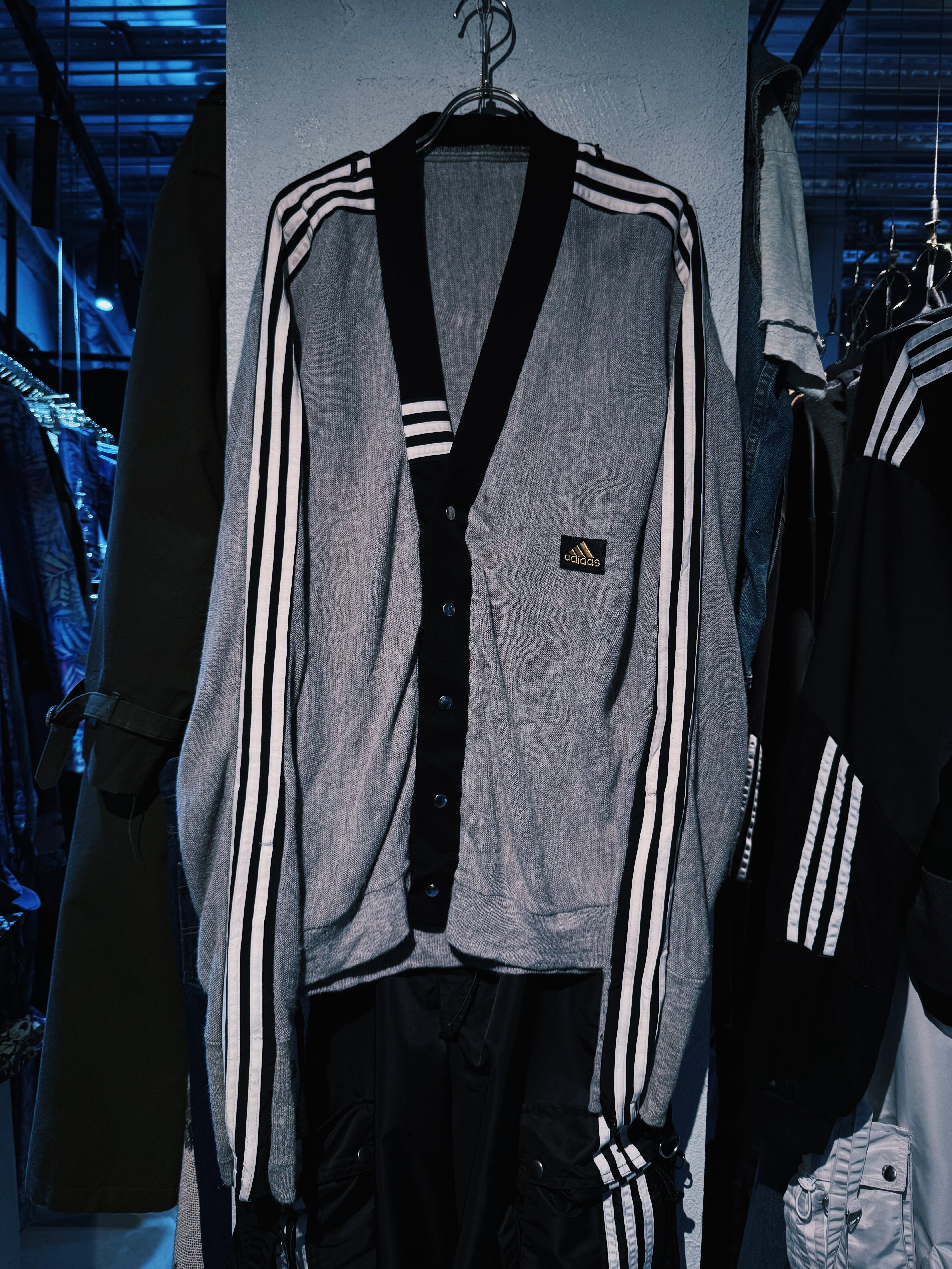 【D4C】special "original re:meke" 3 stripes switching design vintage cardigan