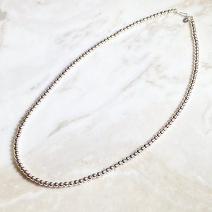 navajo silver beads necklace 50cm φ3mm (2)