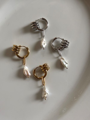 サージカルステンレスデザインフープ&パール