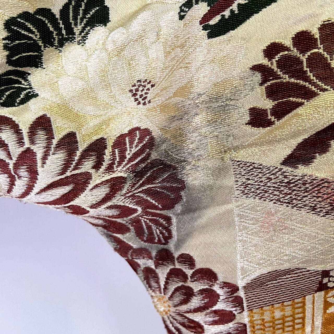 ヴィンテージ 鶴 菊 花 刺繍 和柄 チャイナジャケット レディースS相当 