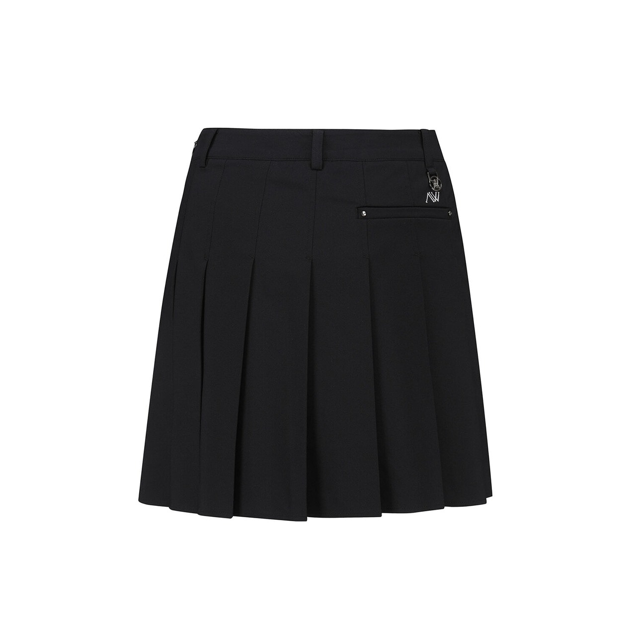 WOMEN BUCKLE DECORATIOIN PLEATS SKIRT