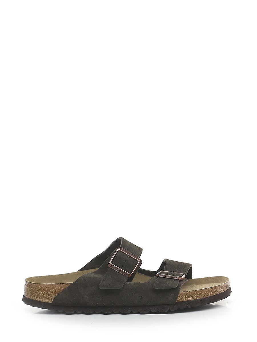 BIRKENSTOCK メンズ サンダル レザー・スエード・ラバー D.brown