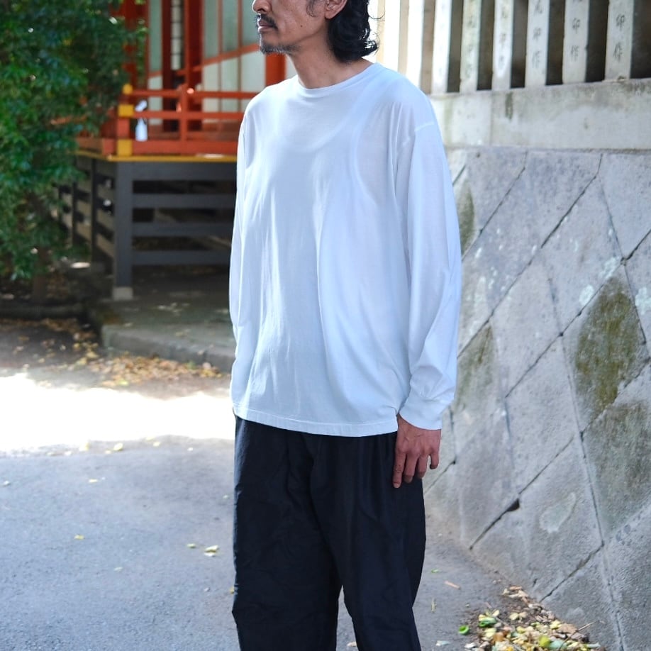 COMOLI(コモリ) / THINコットン長袖Tシャツ -WHITE-(E03-05018) | Signs