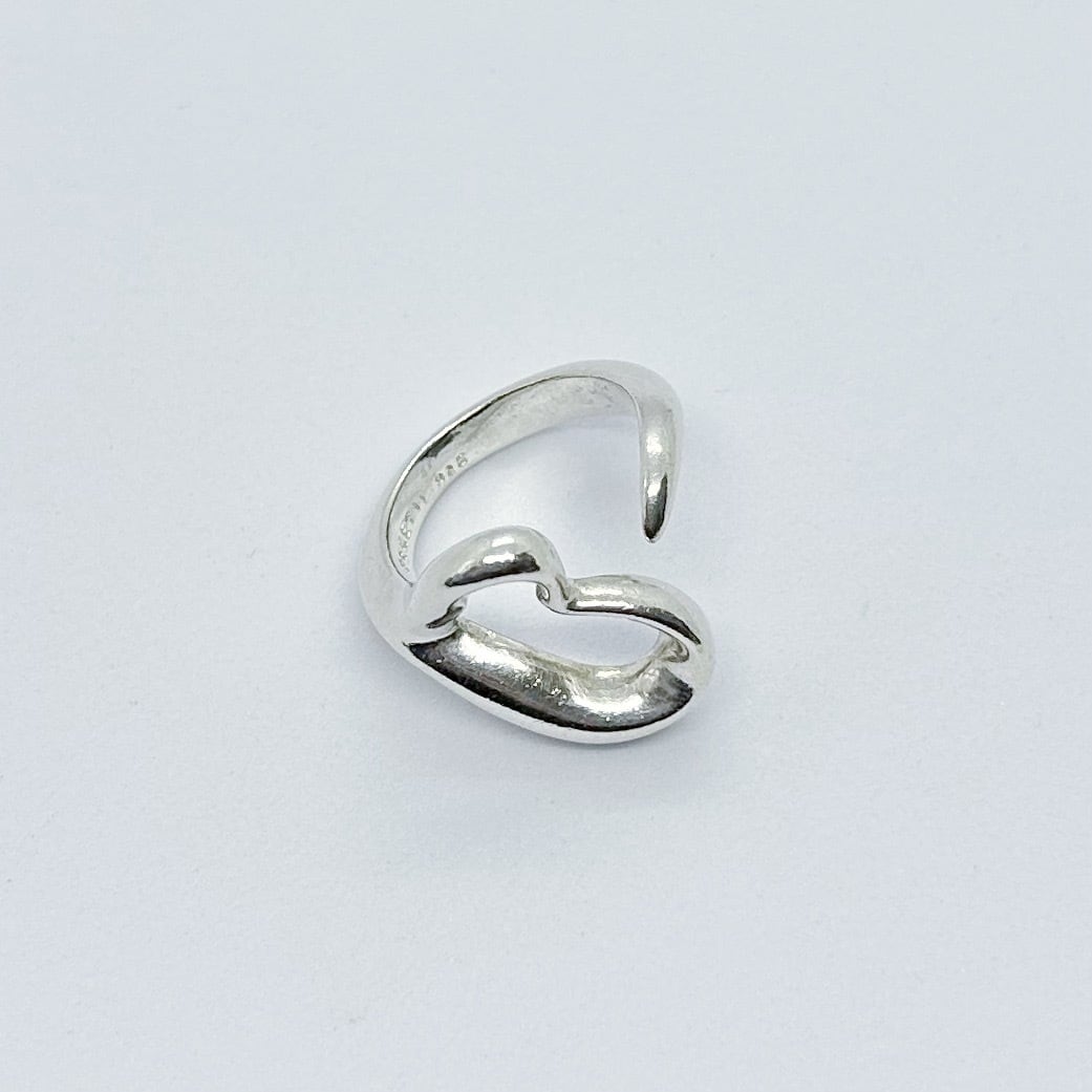 TR5655】Tiffany&Co. open heart ring(large)/silver925/ティファニー