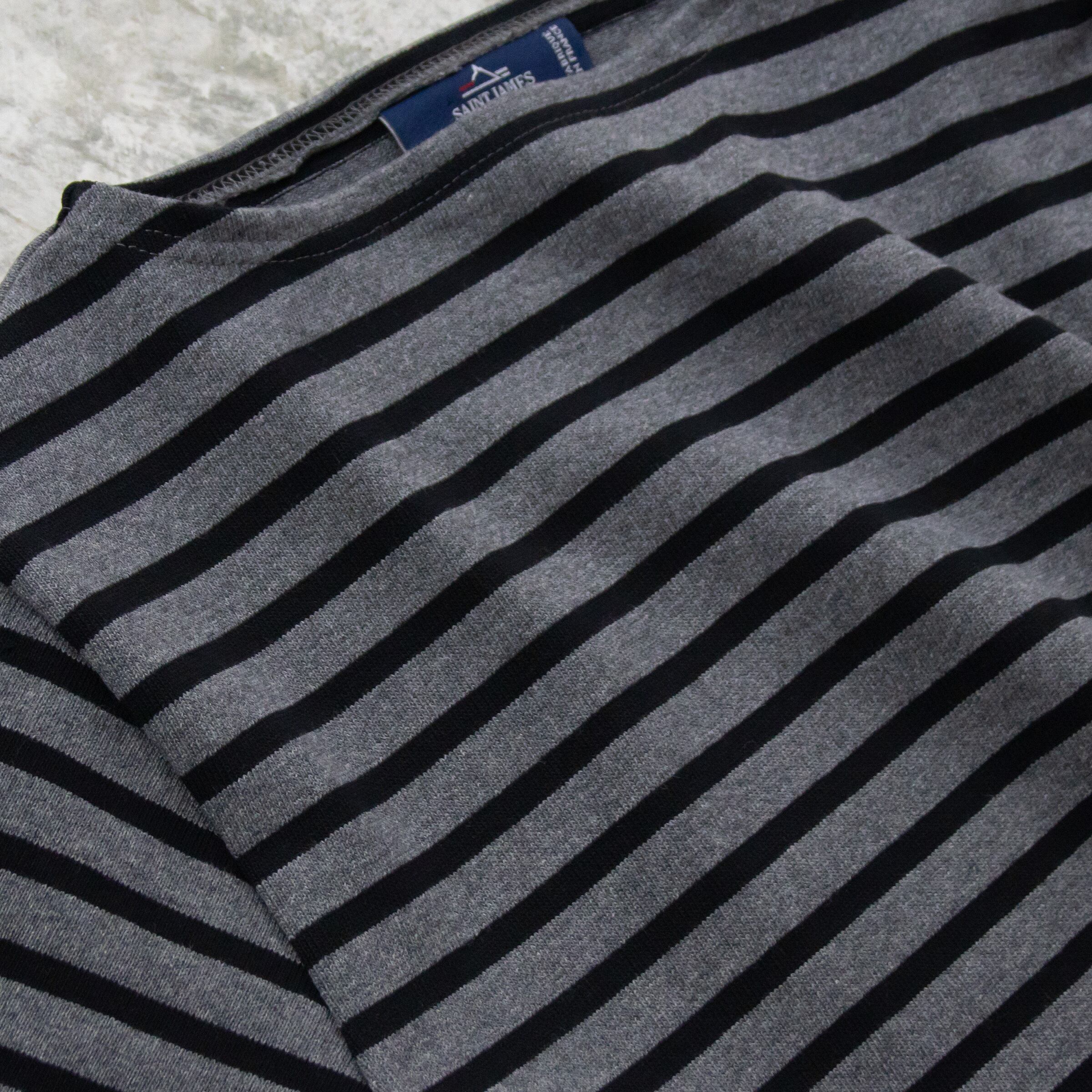 セントジェームス SAINT JAMES ボーダーシャツ(OUESSANT)ACIER/NOIR【レターパックプラス可】