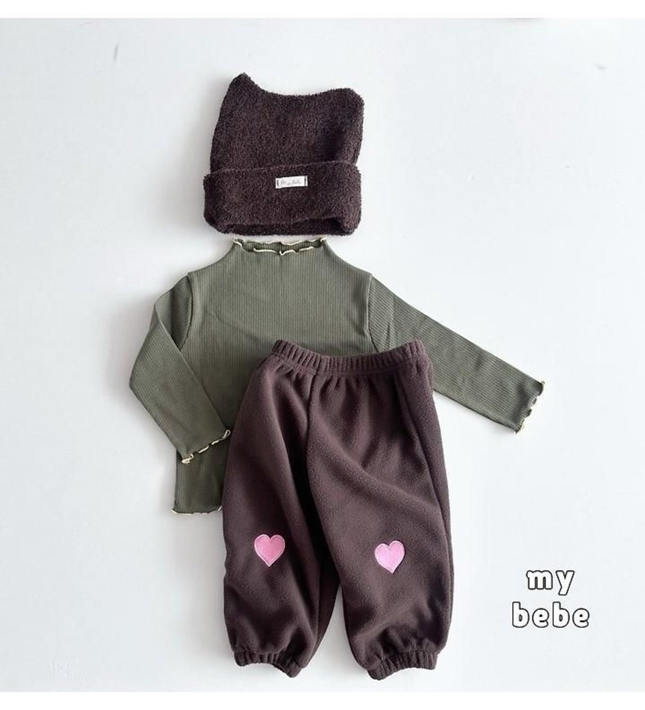 韓国子供服 / 26winter / my bebe / ヨーグルトハーフタートル / キッズ / 冬服 *XS~XL*