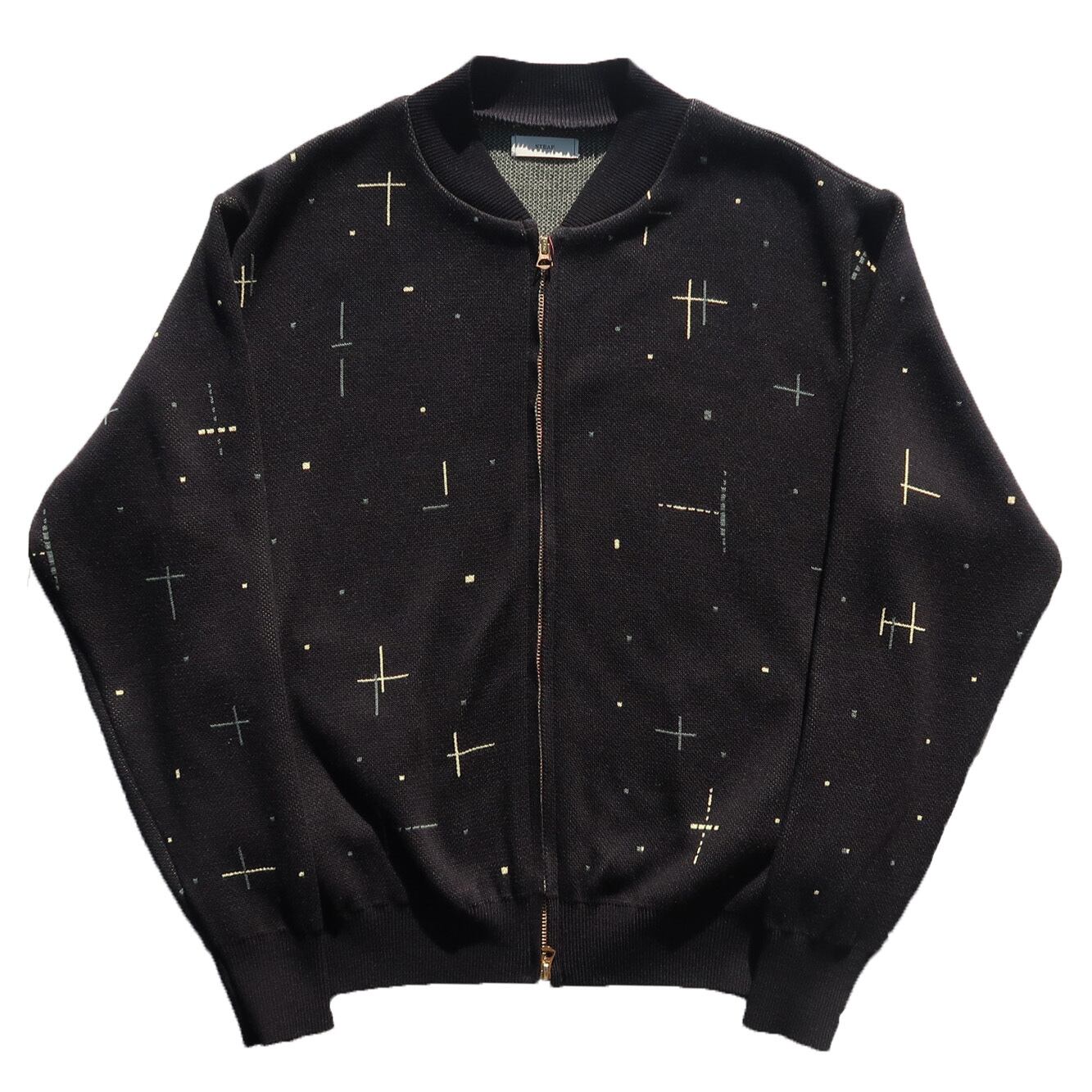 サマーセール35%オフ STEAF KNIT BLOUSON (BLACK ATOMIC) - crumiller.com