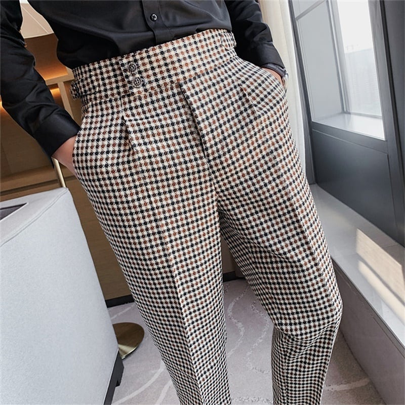 柄テーパードパンツ - 通販 - guianegro.com.br