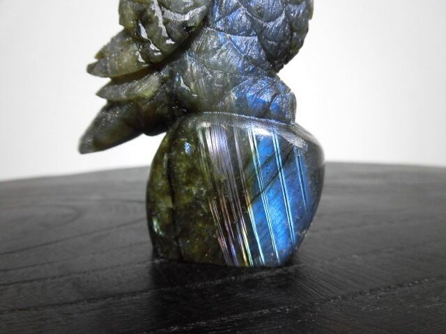 福を呼ぶ【送料無料】【高品質】ラブラドライトふくろう　no.2