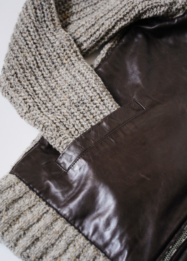 90’s - Calvin Klein switching zip up knit