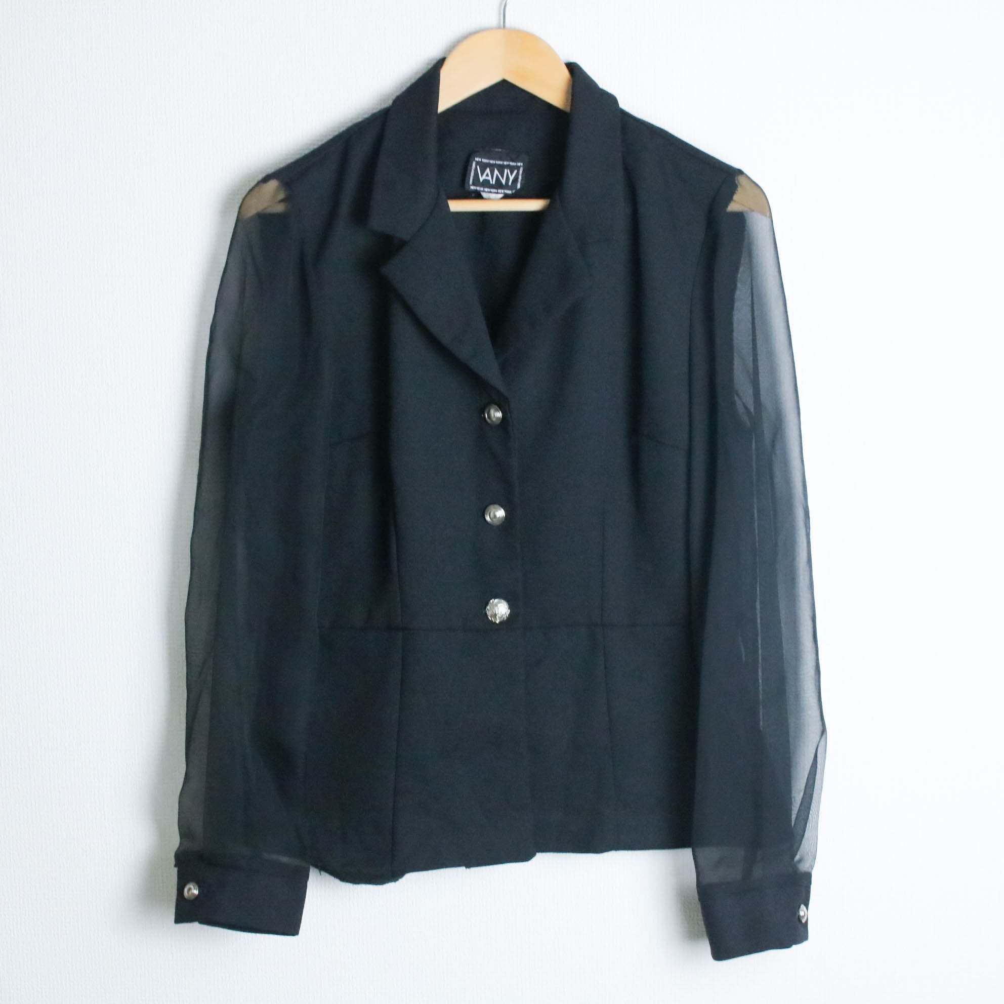 sheer sleeve jacket L