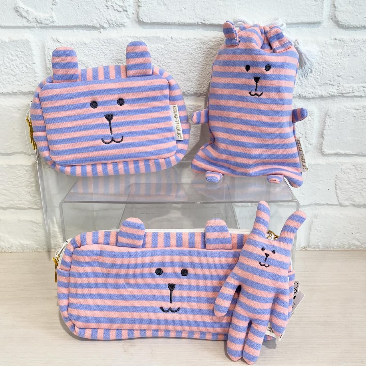 CH】COLORFUL COLLECTION ペンポーチ PINK PURPLE RAB /AS2777-42