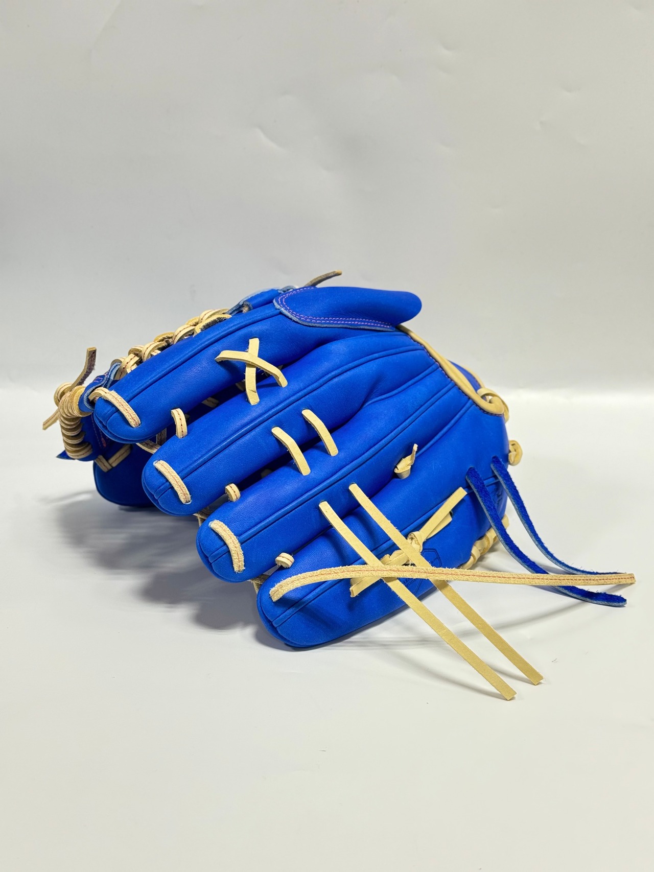 JUNNKEIｰジュンケイ　ミチイオリジナル店舗別注グラブ　硬式グローブ　右投げ用　JGｰ111A型　ブルー×ミルクブラウン・画像5