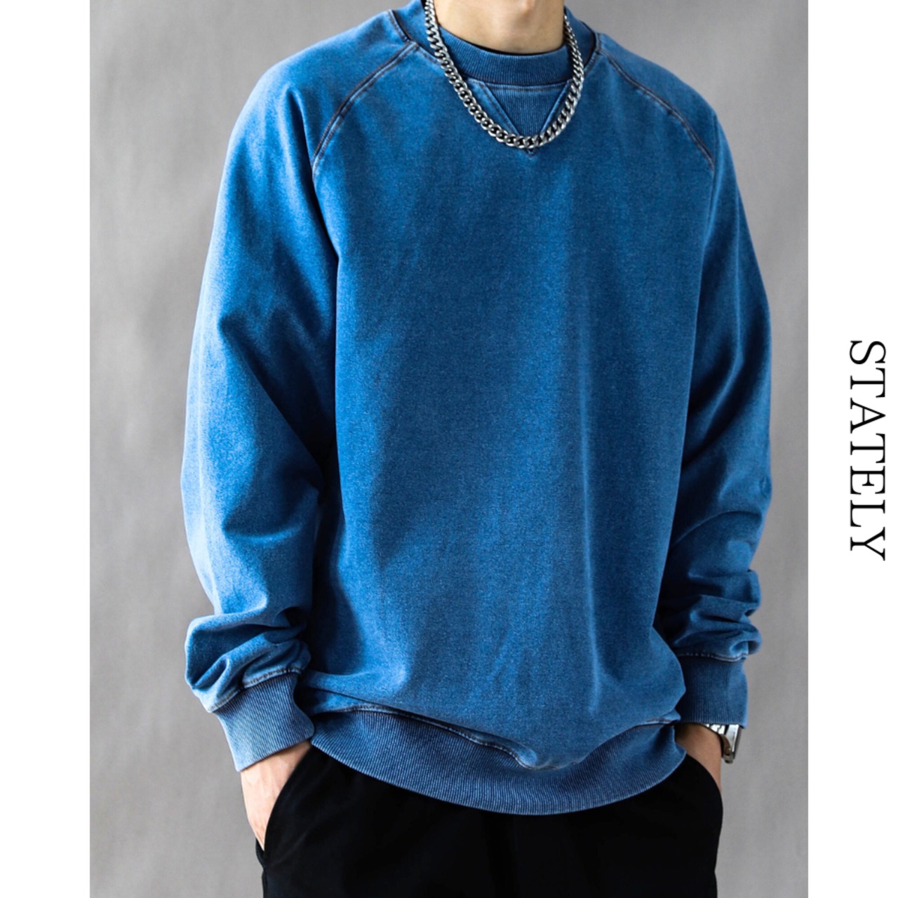 ウォッシュドブルー Vintage Sweatt/2color_T138・画像7