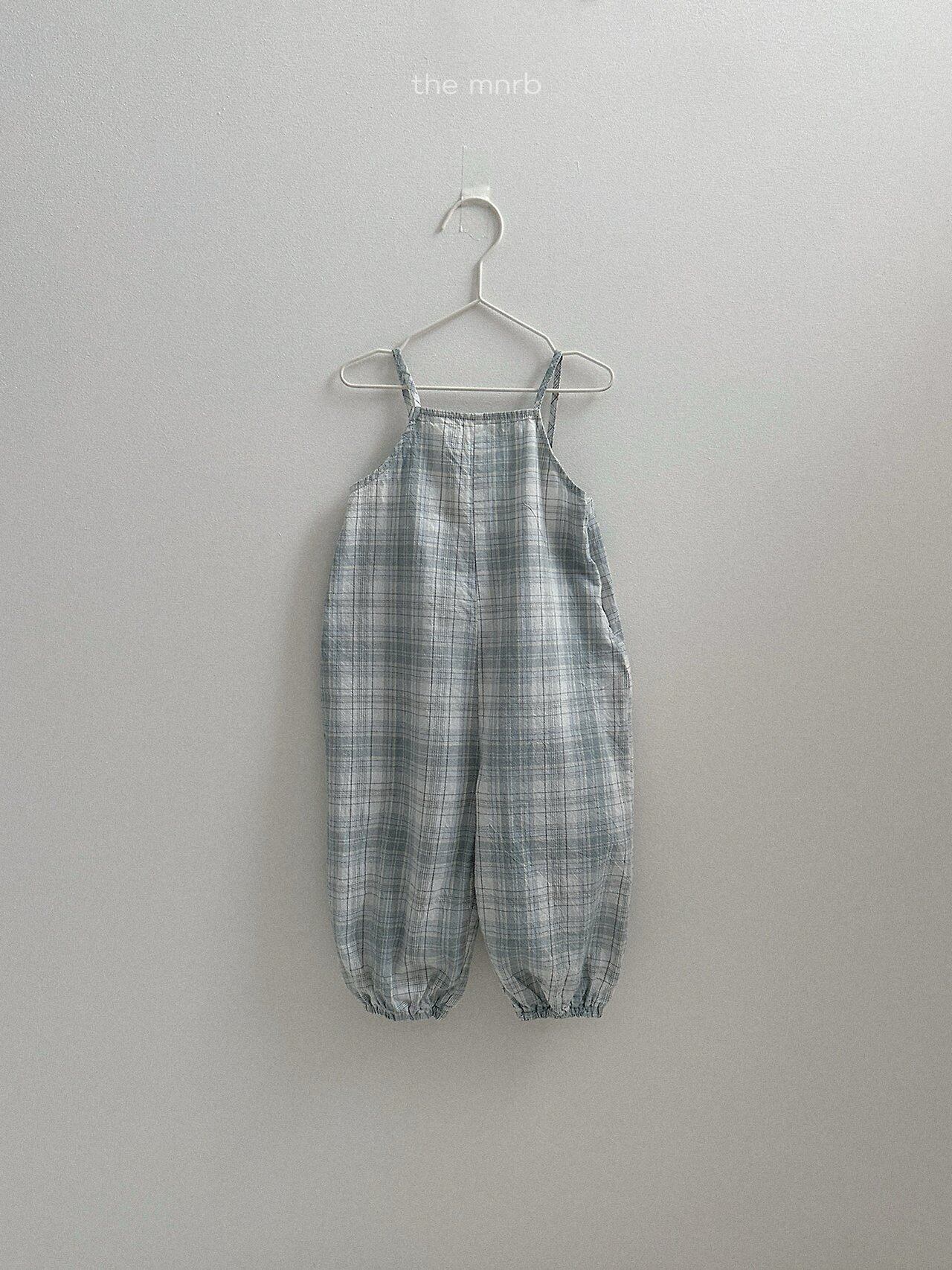 【即納/80size】キャンディチェックサロペット/ minirobe