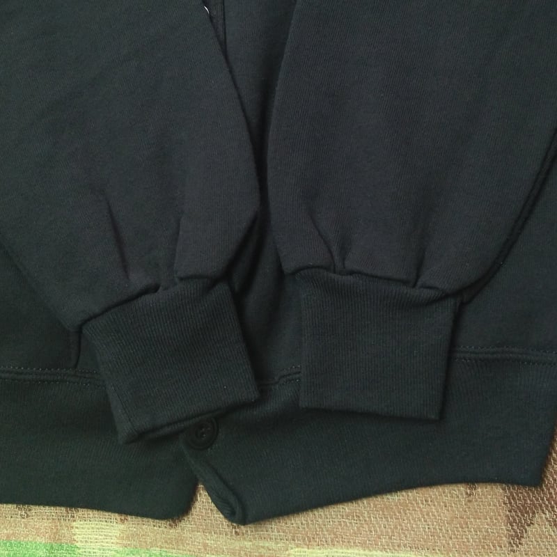 80s~ JERZEES Black Sweat Cardigan | Wonder Wear 80s~ JERZEES Black Sweat Cardigan | Wonder Wear