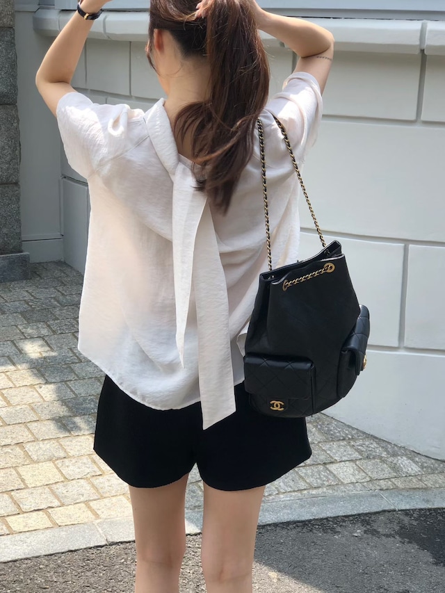 (予約) forest / Tie half blouse 3color