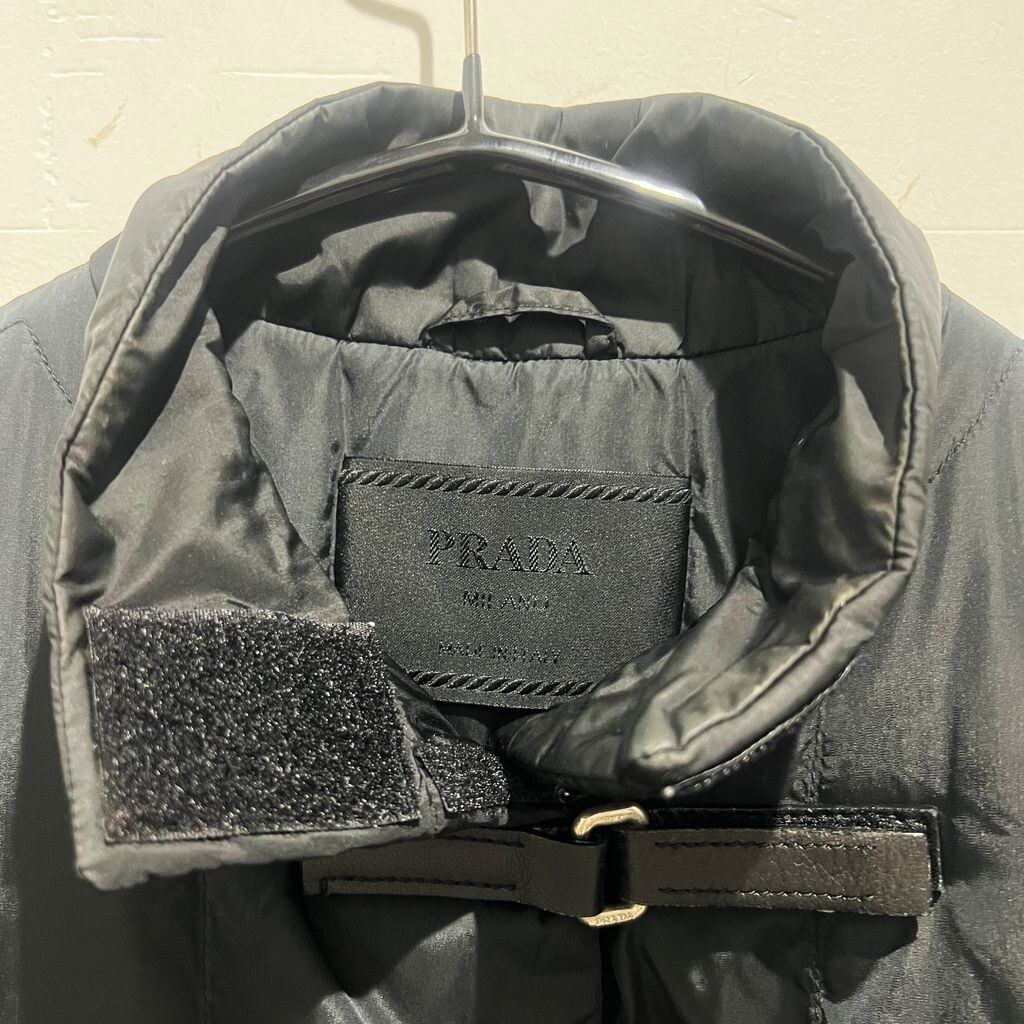 PRADA プラダ 99AW Leather Belt China Jacket ナイロンジャケット