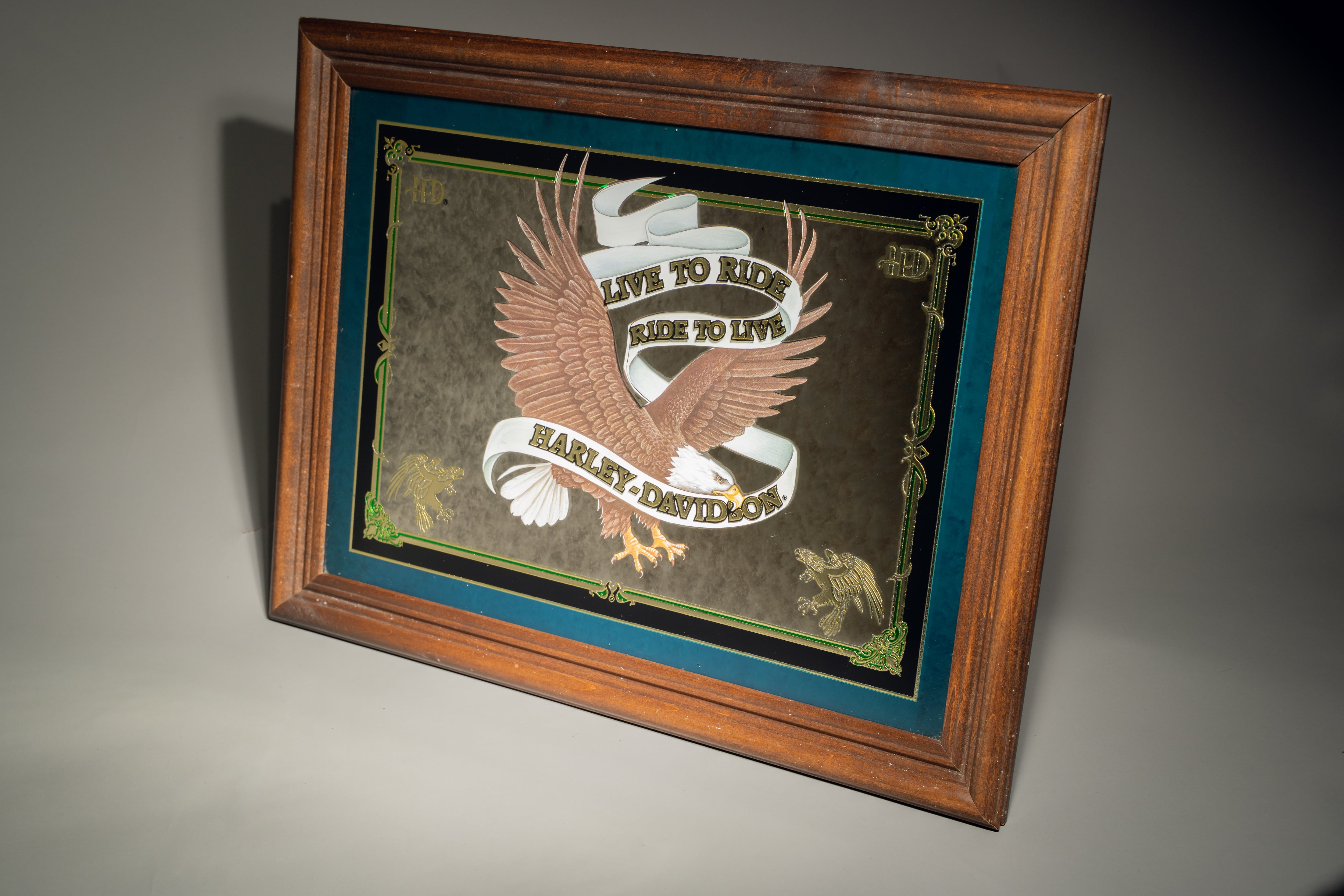 Official Harley Davidson Vintage Mirror Sign | radfuze