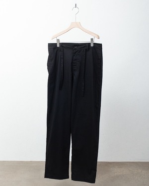 baggy silhouette drawstring linen trousers