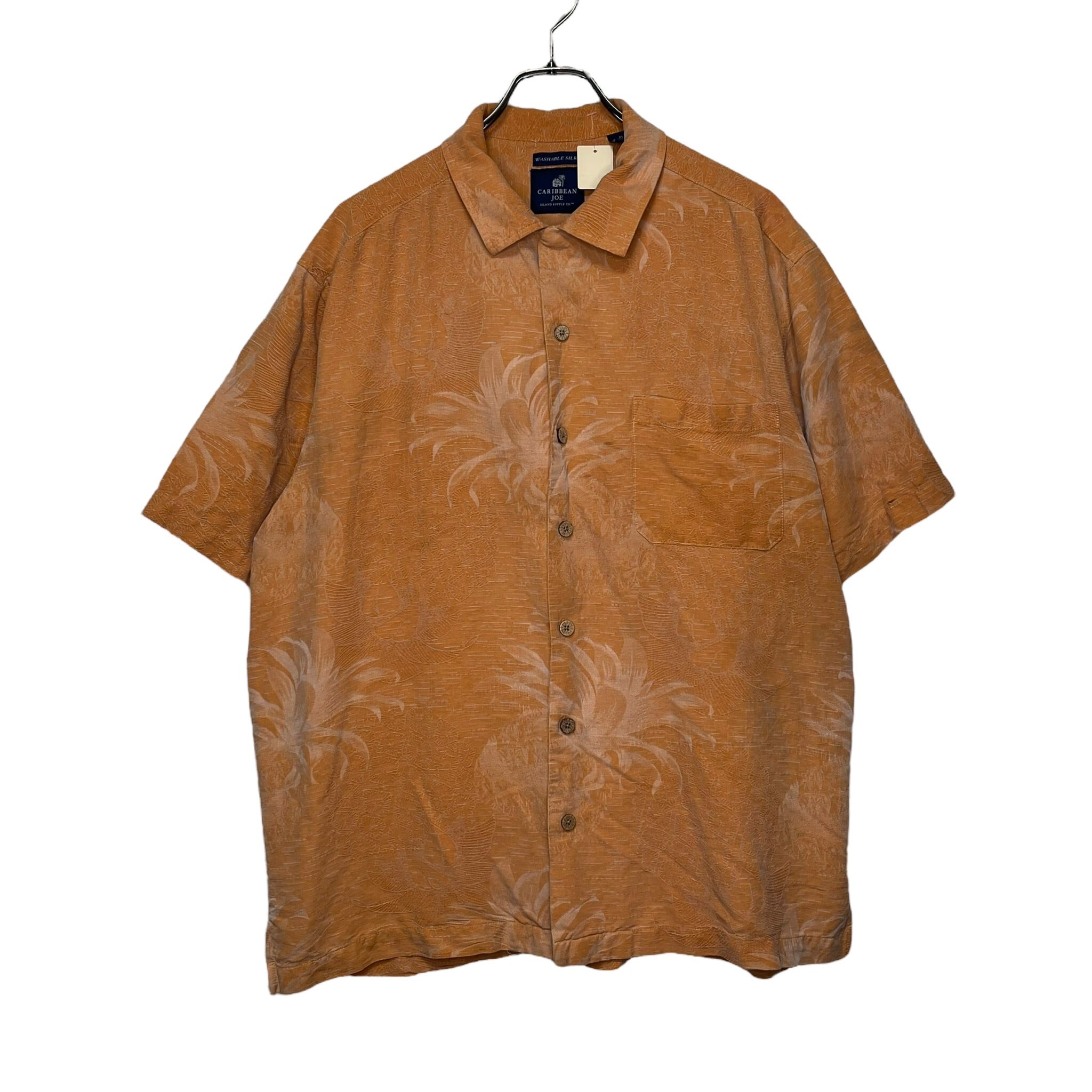 CARIBBEAN JOE 半袖シルクシャツ XL シルク100% | 古着屋OLDGREEN