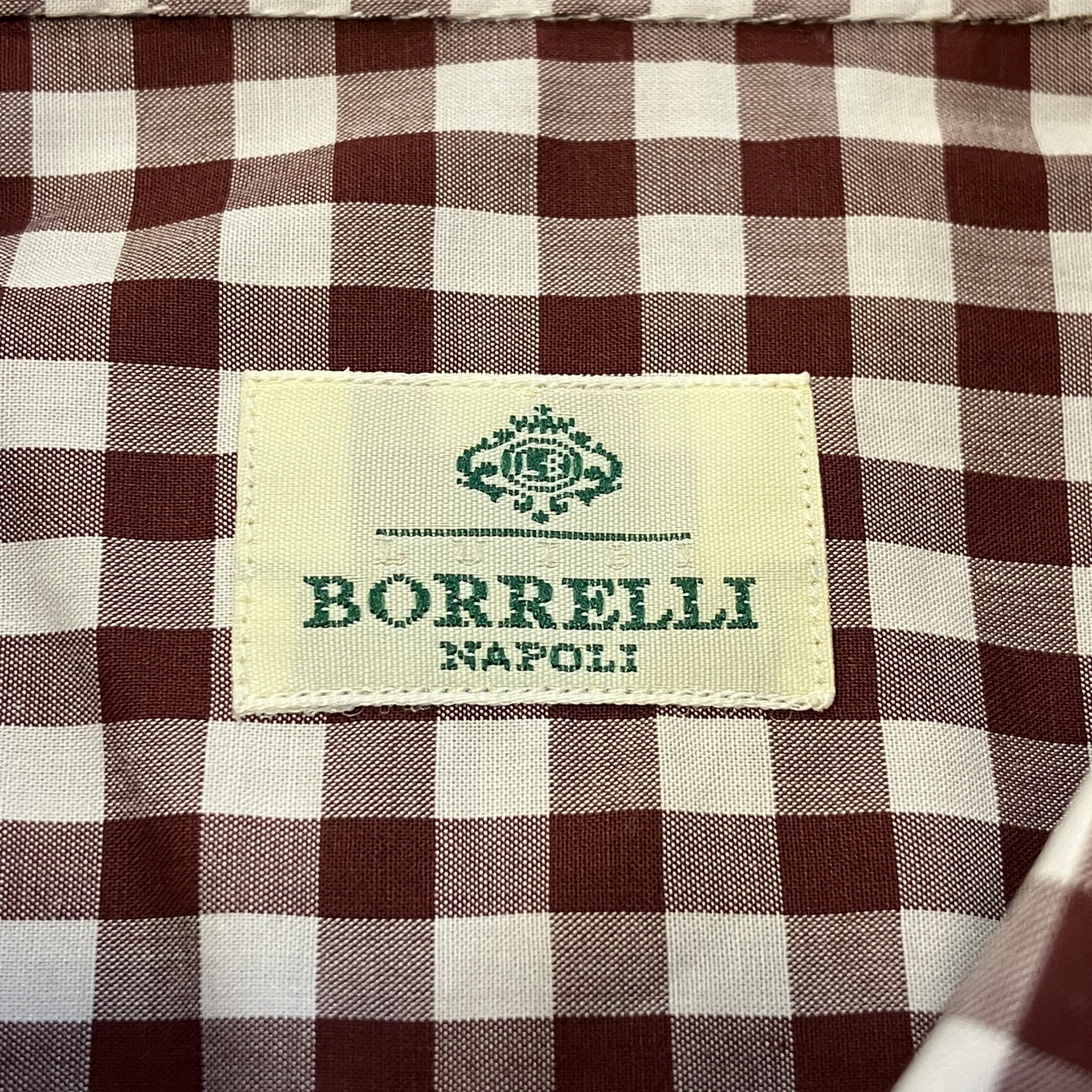 LUIGI BORRELLI COTTON B.D CHECK SHIRT BROWN | safarionline
